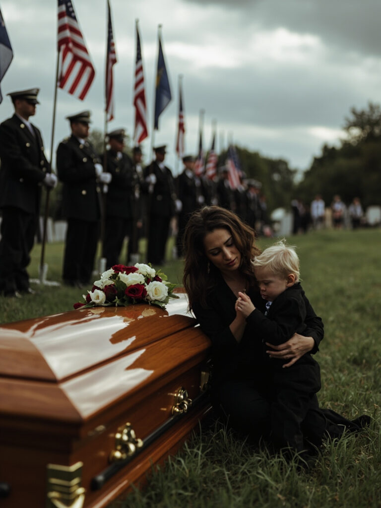 At the funeral of firefighter Daniel Hayes, his 3-year-old son, Eli, pointed at the coffin and whispered, “Daddy’s not sleeping. He’s calling me.” Everyone thought it was just a child’s confusion—until what Eli said led to the discovery that Daniel’s death wasn’t an accident at all.