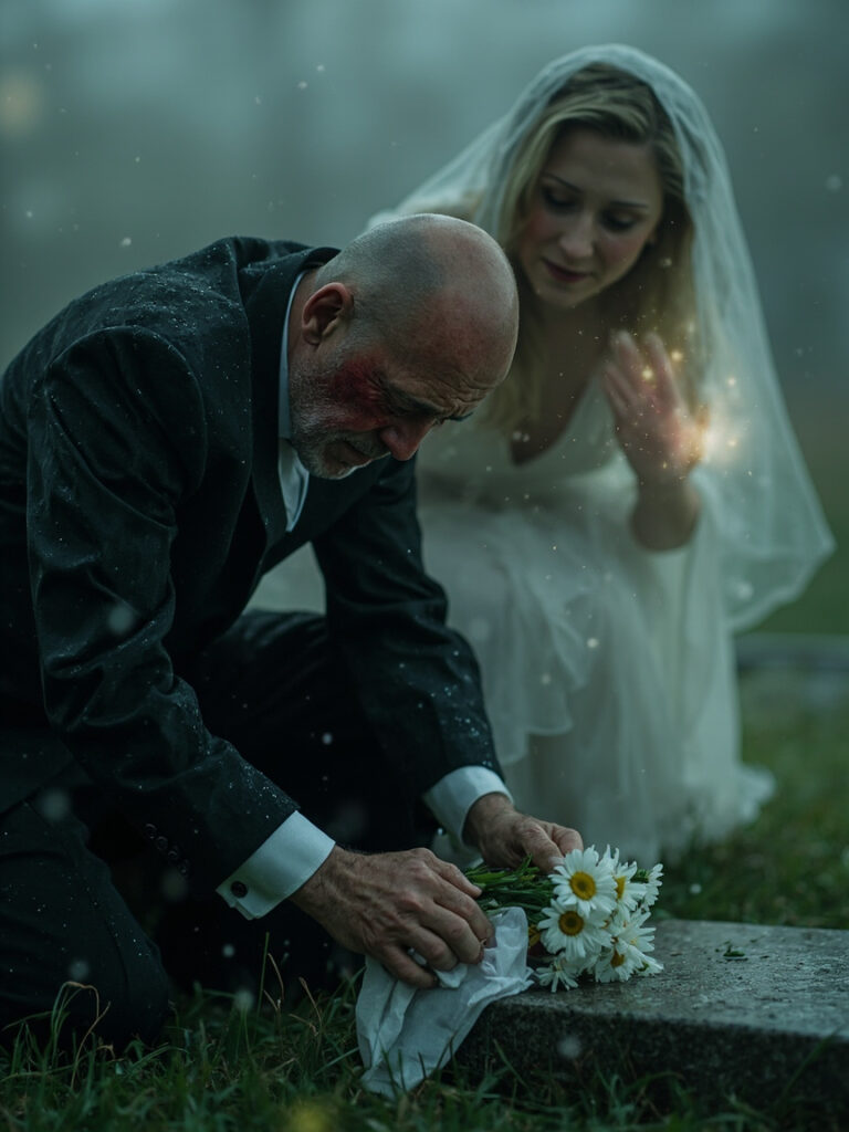 The day before I married my new wife, I went to clean my late wife’s grave… Something unexpected happened there, and my life changed forever…